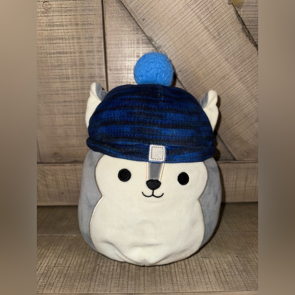 Squishmallow Tilman Husky Gray Dog 8" Harvest Thanksgiving Christmas Season
